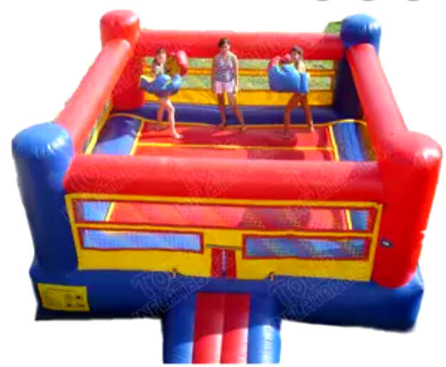 Boxing Ring with Giant Gloves